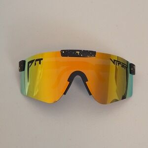 Pit Viper The 1993 Adjustable Sunglasses Black Gold Splatter Polarized Sport